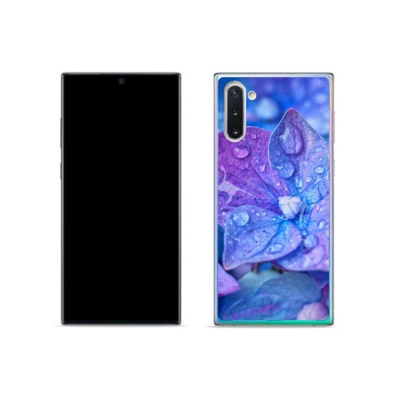 Gelové pouzdro mmCase na mobil Samsung Galaxy Note 10 - fialový květ