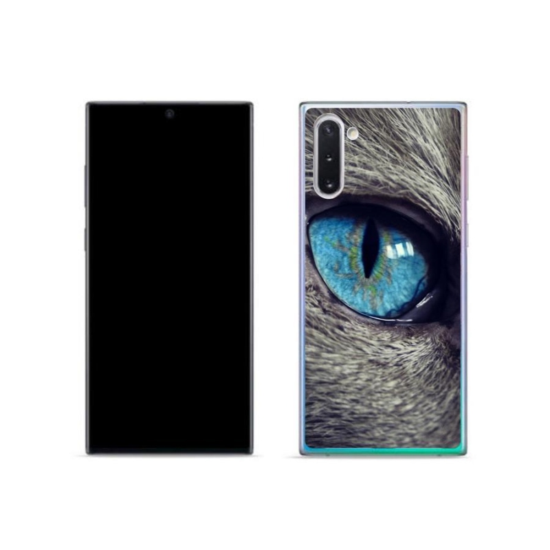 Gelové pouzdro mmCase na mobil Samsung Galaxy Note 10 - modré kočičí oko