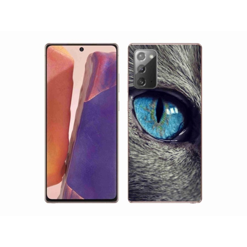 Gelové pouzdro mmCase na mobil Samsung Galaxy Note 20/Note 20 5G - modré kočičí oko