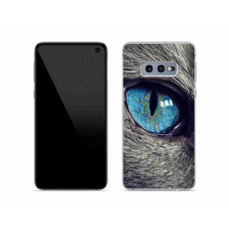 Gelové pouzdro mmCase na mobil Samsung Galaxy S10e - modré kočičí oko