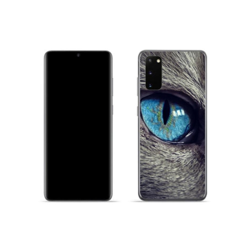 Gelové pouzdro mmCase na mobil Samsung Galaxy S20 - modré kočičí oko