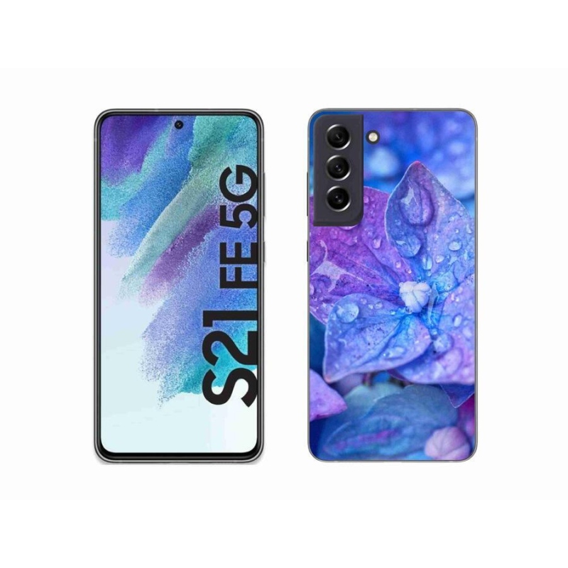 Gelové pouzdro mmCase na mobil Samsung Galaxy S21 FE 5G - fialový květ