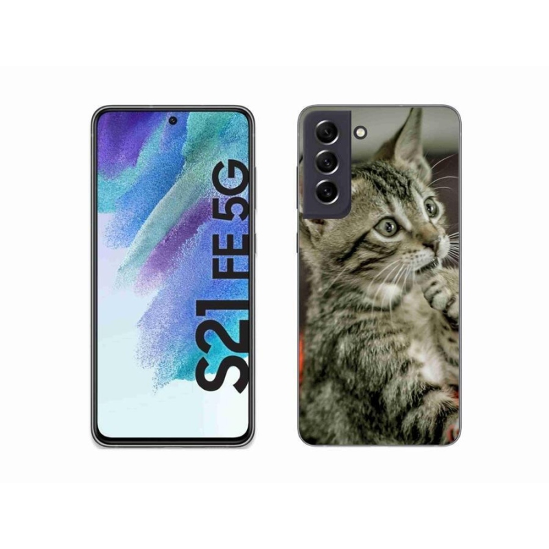 Gelové pouzdro mmCase na mobil Samsung Galaxy S21 FE 5G - roztomilá kočka