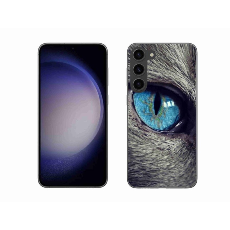 Gelové pouzdro mmCase na mobil Samsung Galaxy S23+ 5G - modré kočičí oko