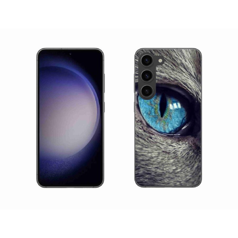 Gelové pouzdro mmCase na mobil Samsung Galaxy S23 5G - modré kočičí oko