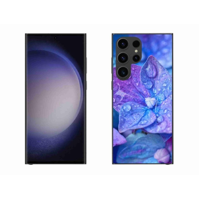 Gelové pouzdro mmCase na mobil Samsung Galaxy S23 Ultra 5G - fialový květ
