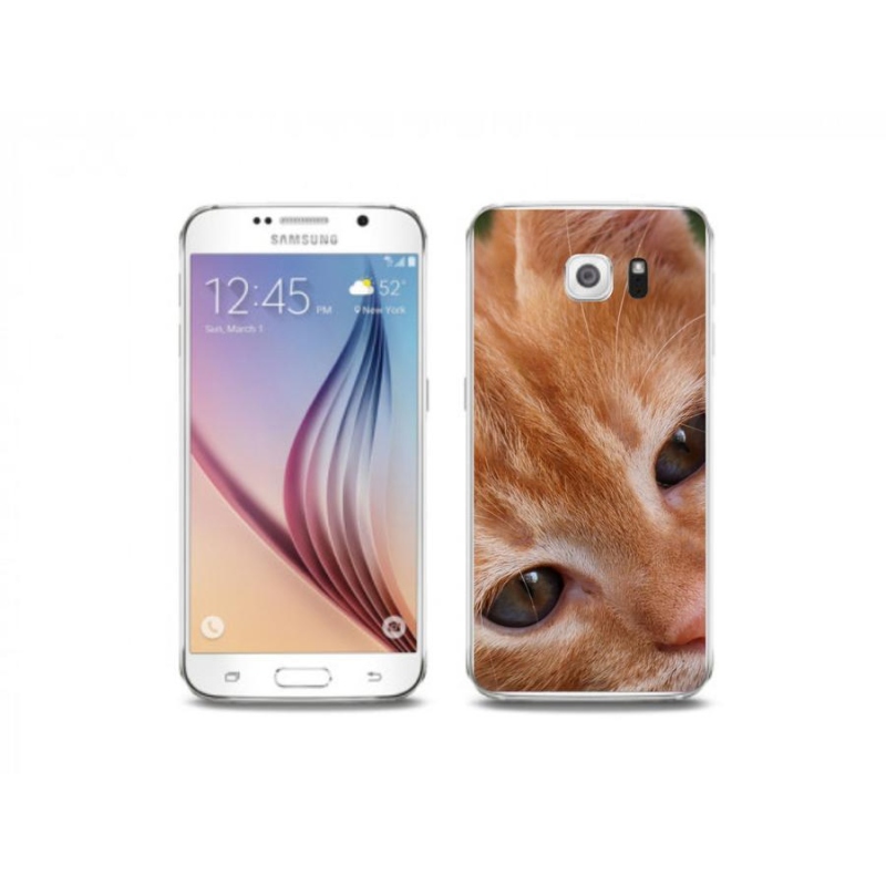 Gelové pouzdro mmCase na mobil Samsung Galaxy S6 - zrzavé kotě