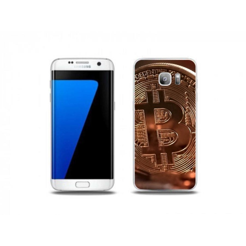 Gelové pouzdro mmCase na mobil Samsung Galaxy S7 Edge - bitcoin