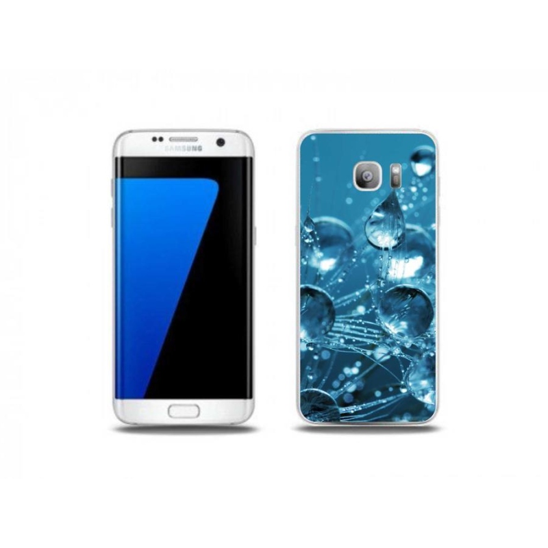 Gelové pouzdro mmCase na mobil Samsung Galaxy S7 Edge - kapky vody
