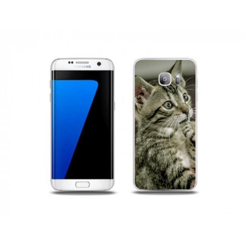 Gelové pouzdro mmCase na mobil Samsung Galaxy S7 Edge - roztomilá kočka