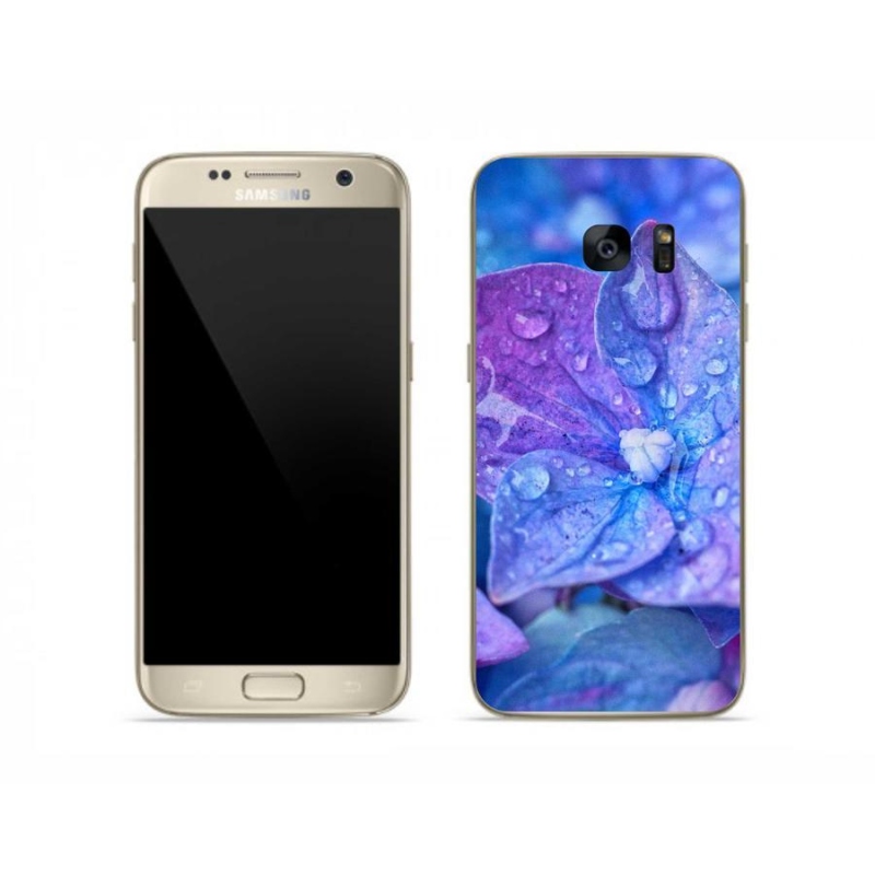 Gelové pouzdro mmCase na mobil Samsung Galaxy S7 - fialový květ