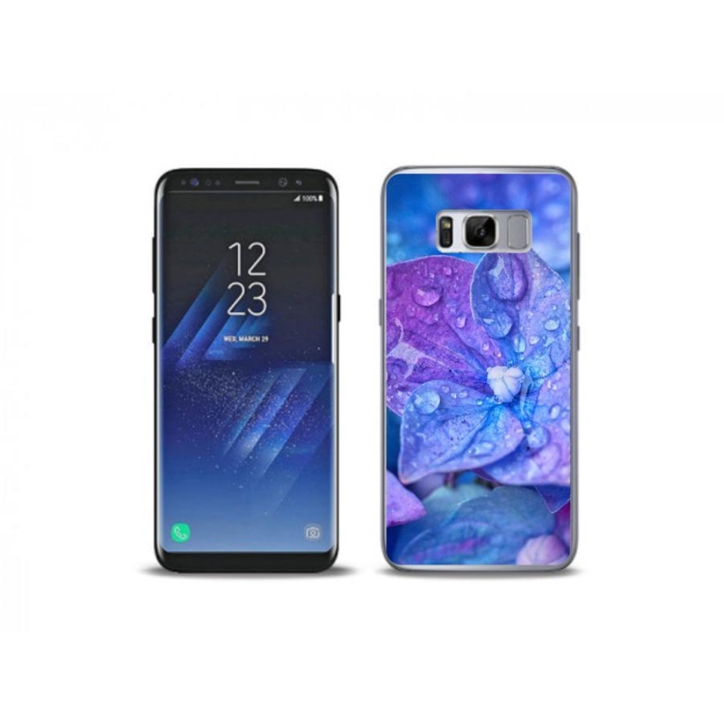 Gelové pouzdro mmCase na mobil Samsung Galaxy S8 Plus - fialový květ