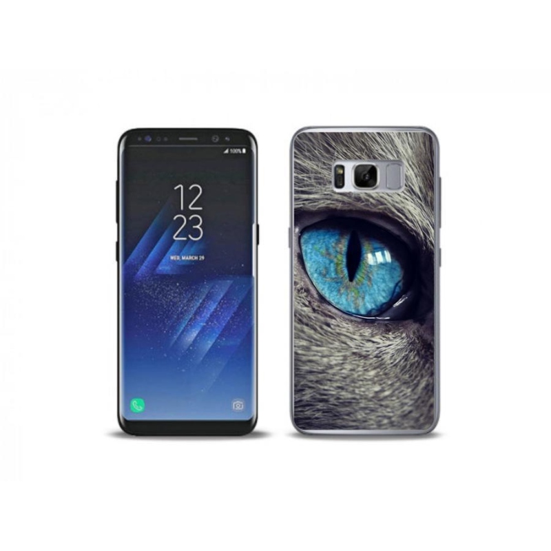 Gelové pouzdro mmCase na mobil Samsung Galaxy S8 Plus - modré kočičí oko