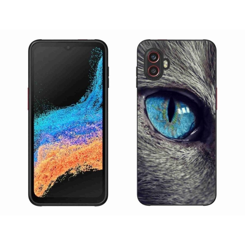 Gelové pouzdro mmCase na mobil Samsung Galaxy Xcover 6 Pro - modré kočičí oko