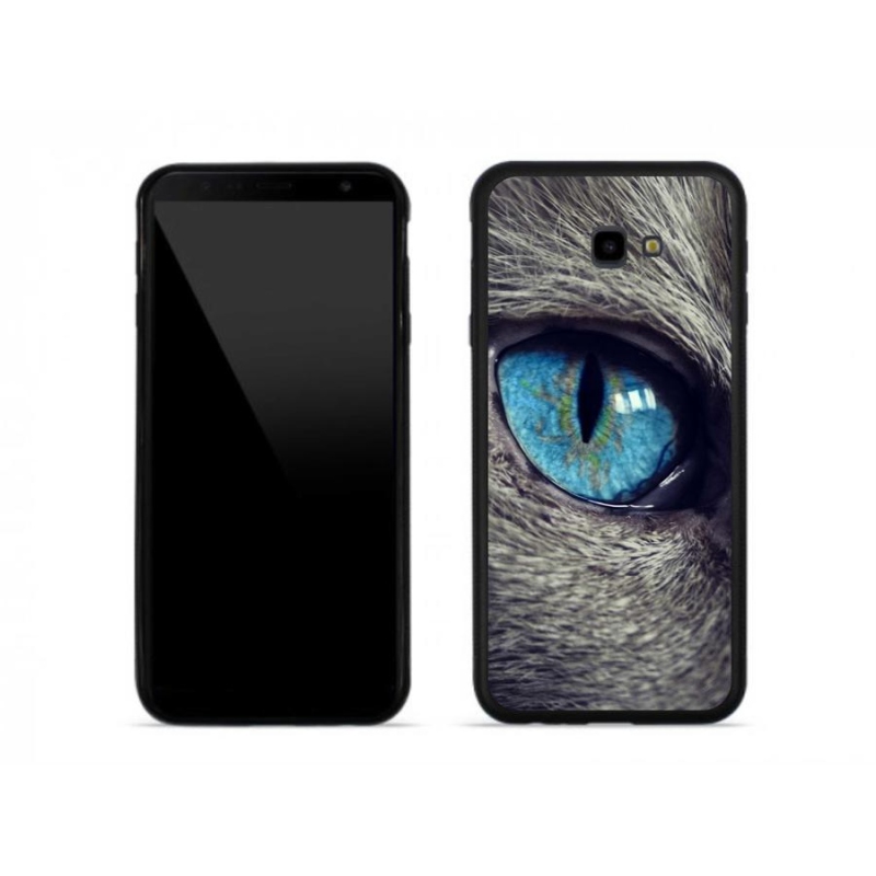 Gelové pouzdro mmCase na mobil Samsung J4 Plus - modré kočičí oko