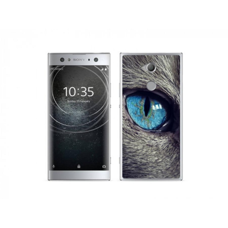 Gelové pouzdro mmCase na mobil Sony Xperia XA2 Ultra - modré kočičí oko