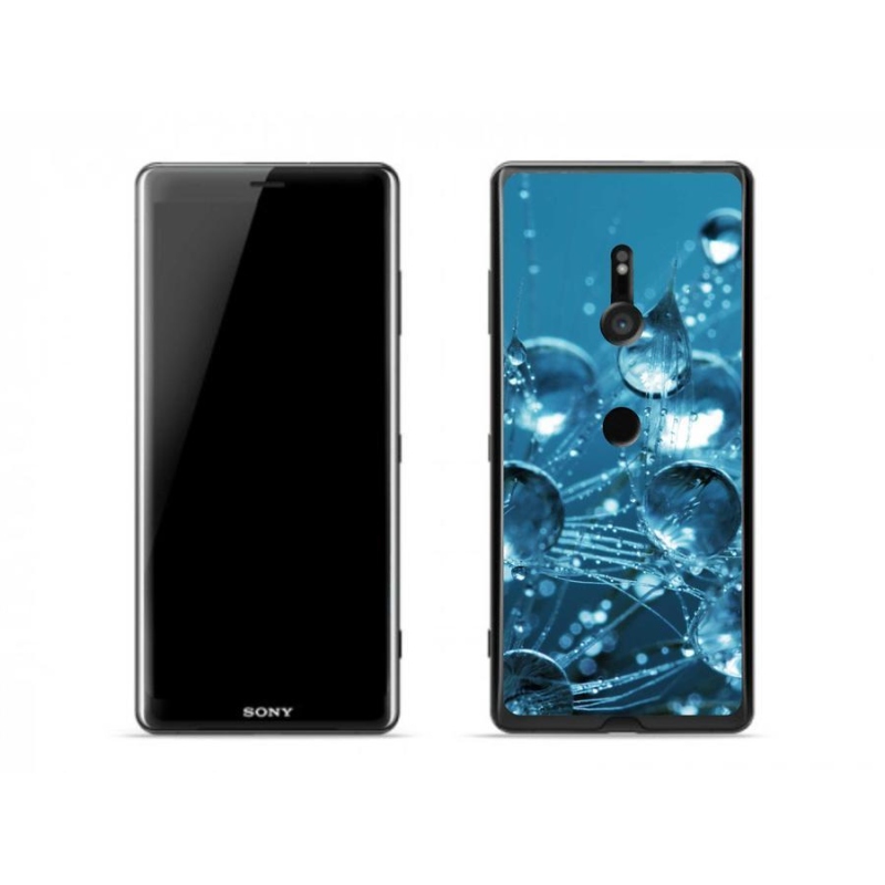 Gelové pouzdro mmCase na mobil Sony Xperia XZ3 - kapky vody