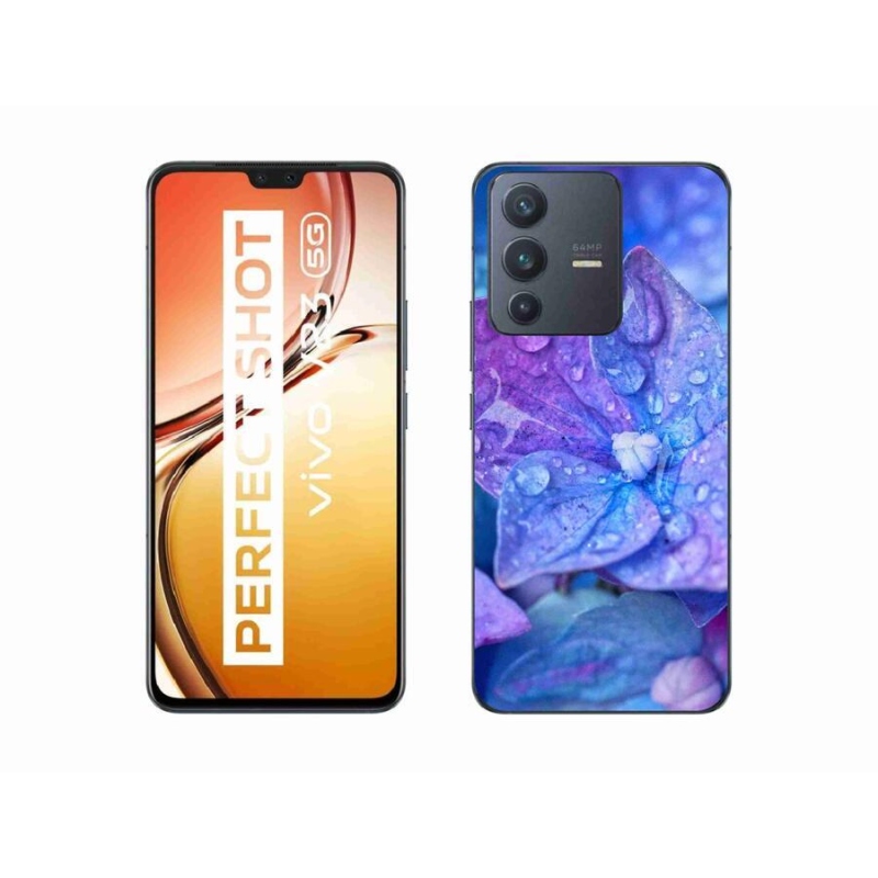 Gelové pouzdro mmCase na mobil Vivo V23 5G - fialový květ