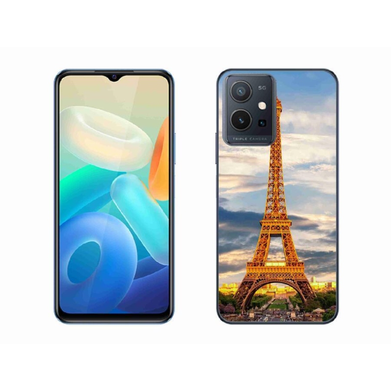 Gelové pouzdro mmCase na mobil Vivo Y55 5G - eiffelova věž 3
