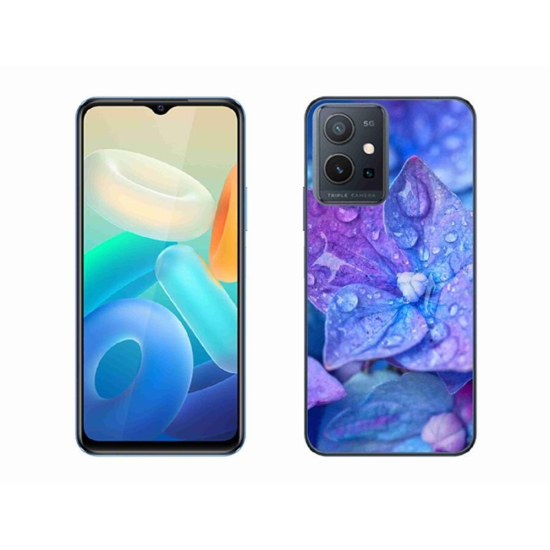 Gelové pouzdro mmCase na mobil Vivo Y55 5G - fialový květ