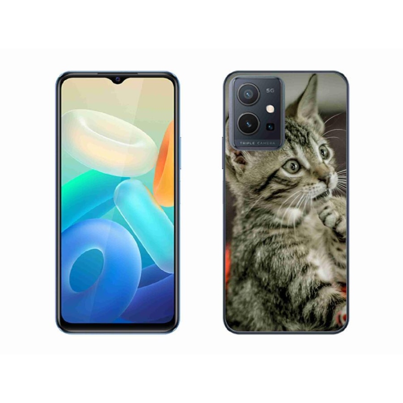 Gelové pouzdro mmCase na mobil Vivo Y55 5G - roztomilá kočka