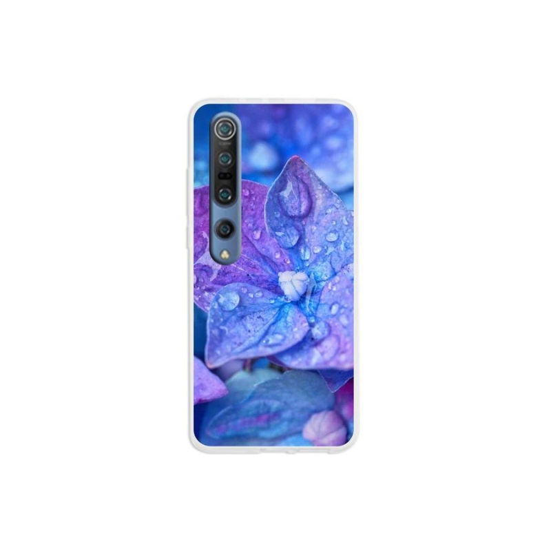 Gelové pouzdro mmCase na mobil Xiaomi Mi 10 - fialový květ