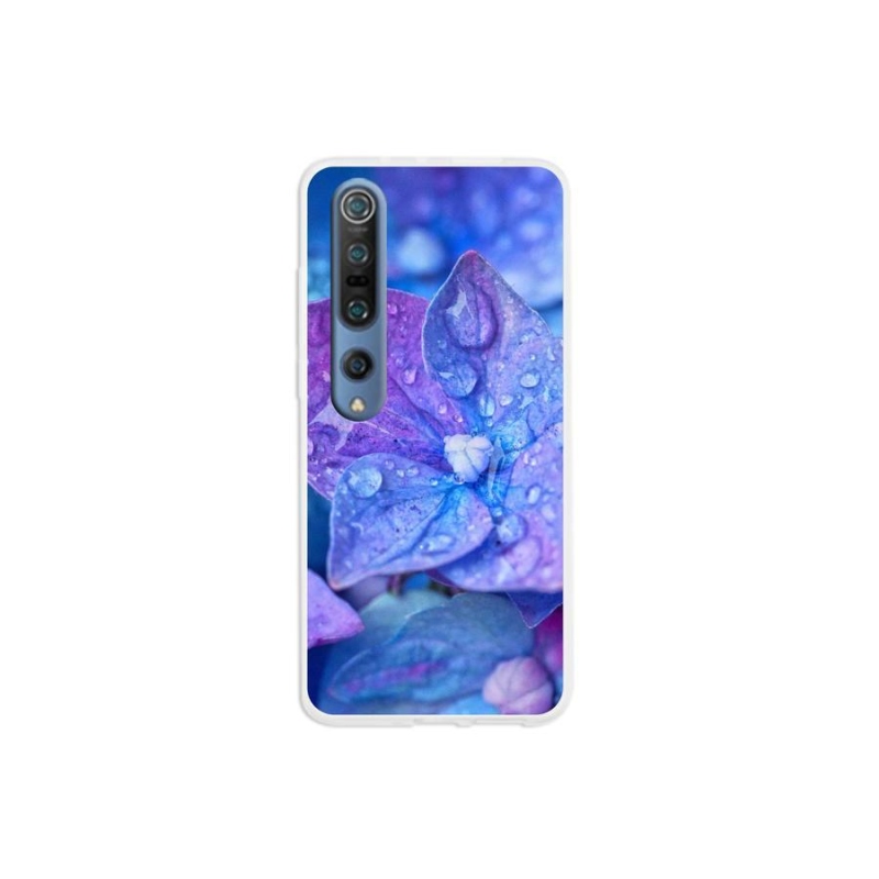 Gelové pouzdro mmCase na mobil Xiaomi Mi 10 Pro - fialový květ