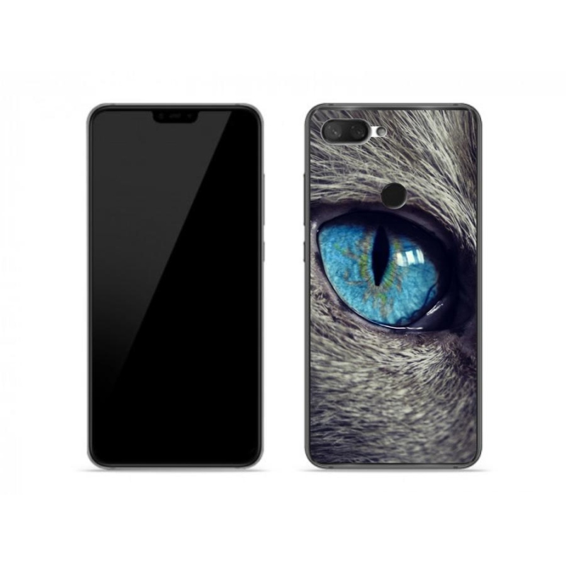Gelové pouzdro mmCase na mobil Xiaomi Mi 8 Lite - modré kočičí oko