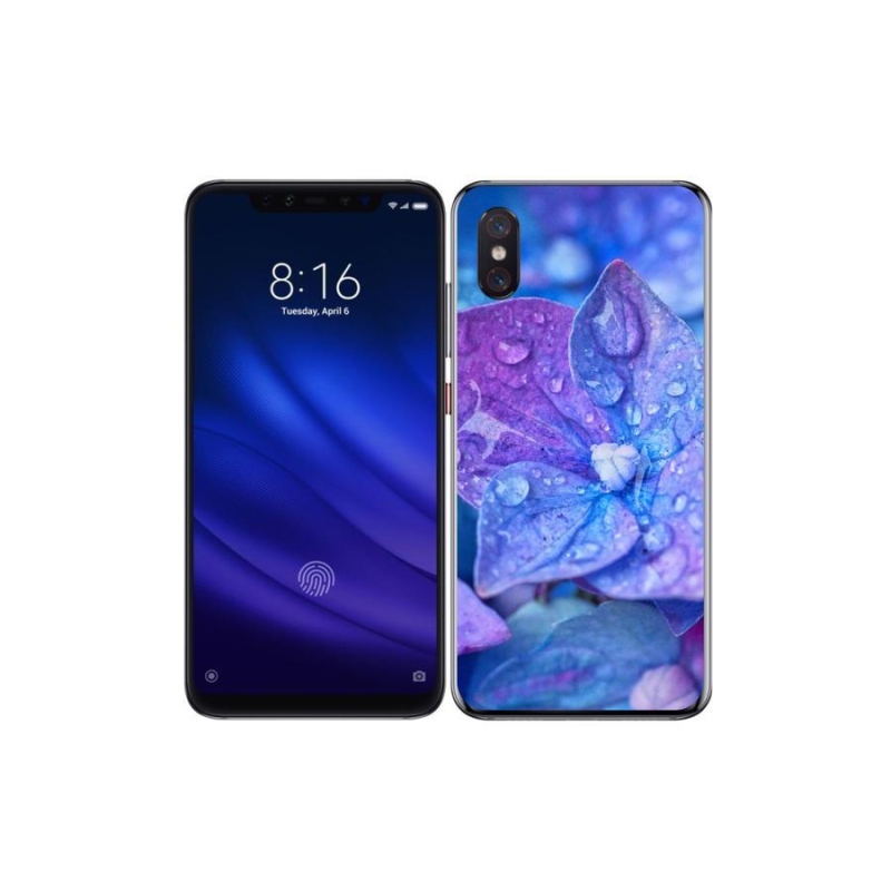 Gelové pouzdro mmCase na mobil Xiaomi Mi 8 Pro - fialový květ
