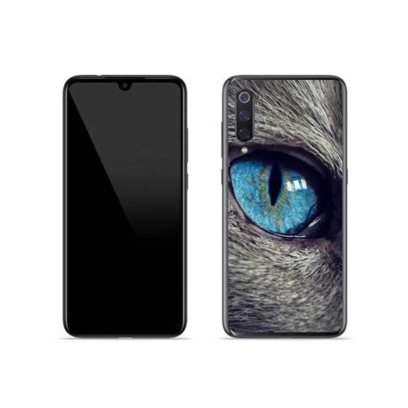 Gelové pouzdro mmCase na mobil Xiaomi Mi 9 - modré kočičí oko