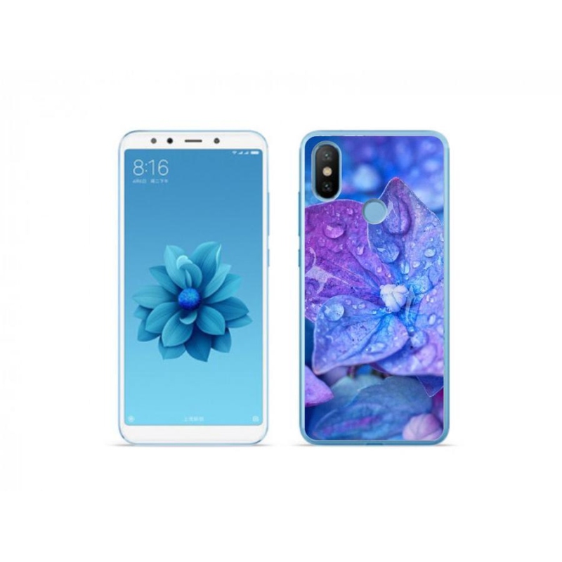 Gelové pouzdro mmCase na mobil Xiaomi Mi A2 - fialový květ