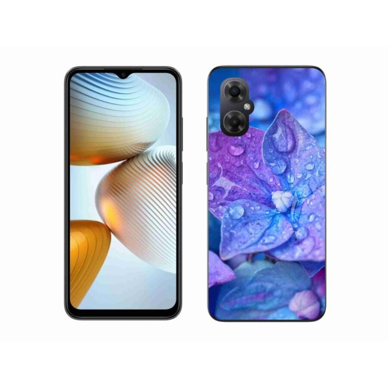 Gelové pouzdro mmCase na mobil Xiaomi Poco M4 5G - fialový květ