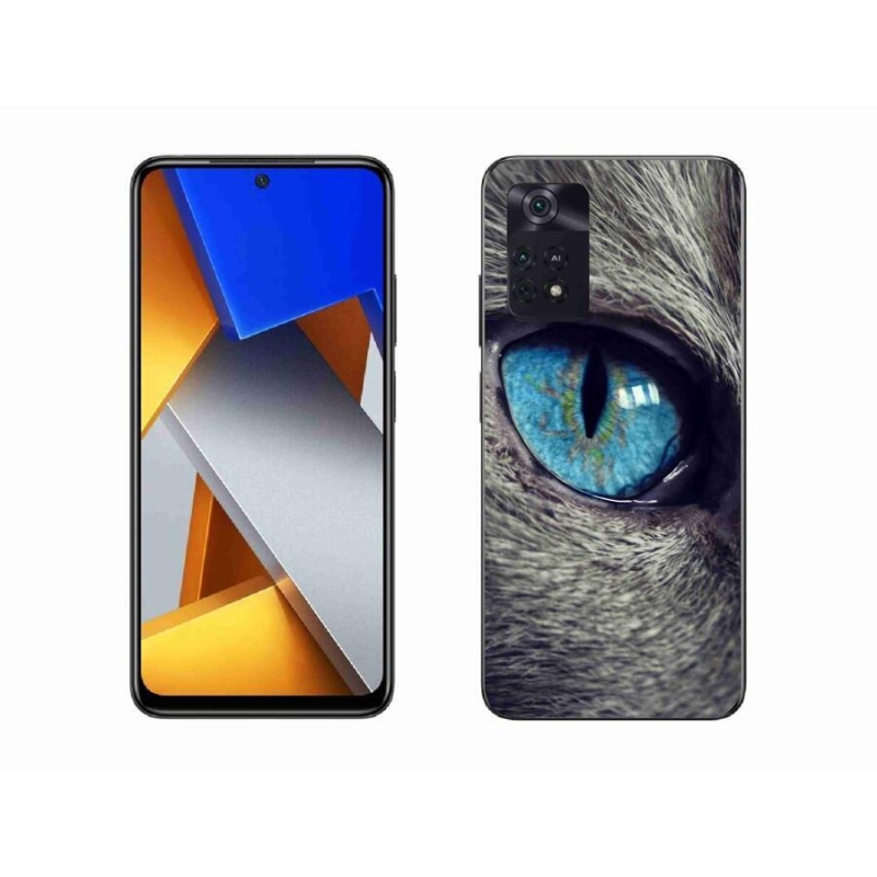 Gelové pouzdro mmCase na mobil Xiaomi Poco M4 Pro 4G - modré kočičí oko
