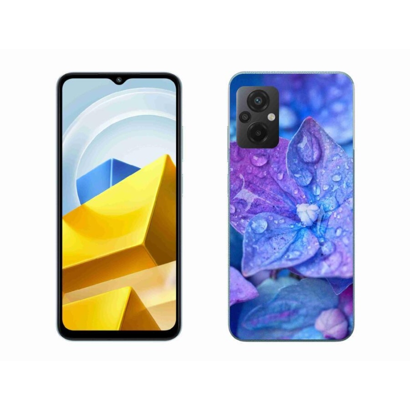 Gelové pouzdro mmCase na mobil Xiaomi Poco M5 4G - fialový květ