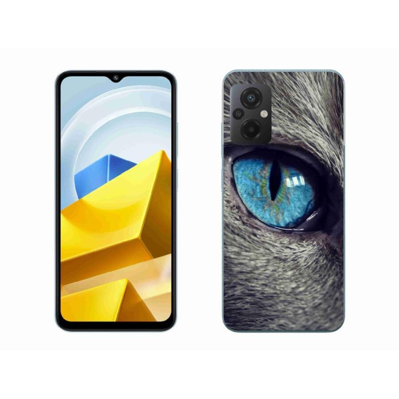 Gelové pouzdro mmCase na mobil Xiaomi Poco M5 4G - modré kočičí oko