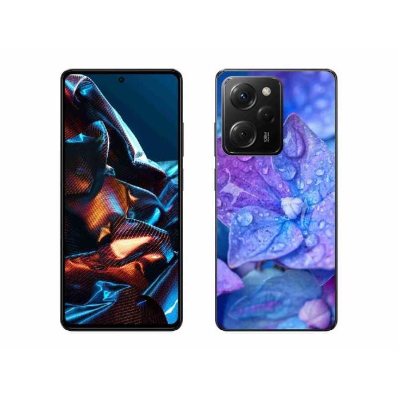 Gelové pouzdro mmCase na mobil Xiaomi Poco X5 Pro 5G - fialový květ