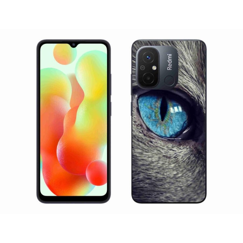 Gelové pouzdro mmCase na mobil Xiaomi Redmi 12C - modré kočičí oko