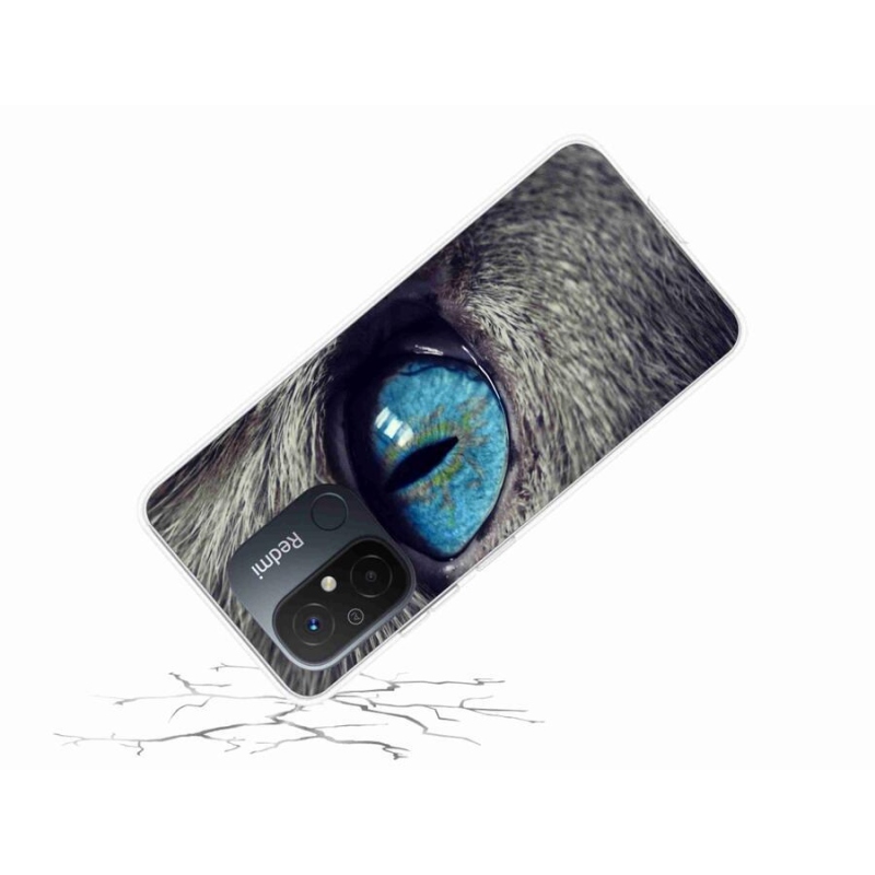 Gelové pouzdro mmCase na mobil Xiaomi Redmi 12C - modré kočičí oko