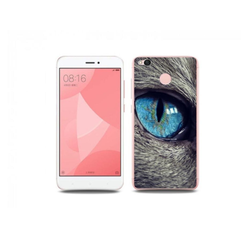 Gelové pouzdro mmCase na mobil Xiaomi Redmi 4X - modré kočičí oko