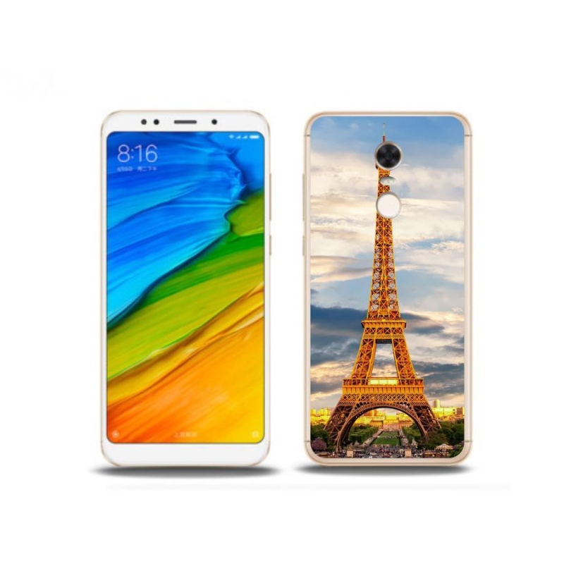 Gelové pouzdro mmCase na mobil Xiaomi Redmi 5 Plus - eiffelova věž 3