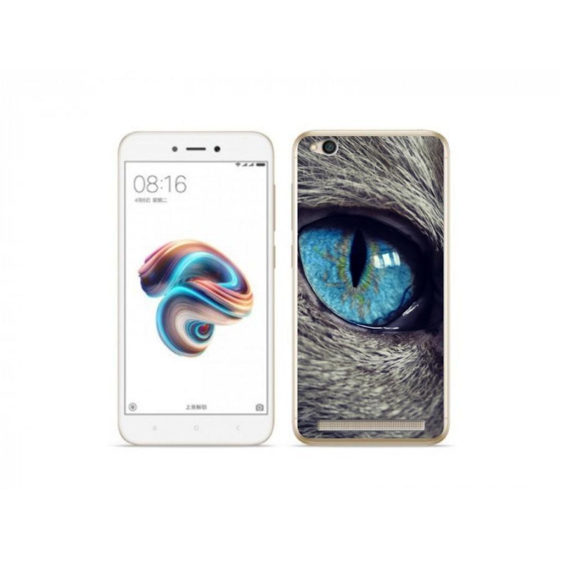 Gelové pouzdro mmCase na mobil Xiaomi Redmi 5A - modré kočičí oko