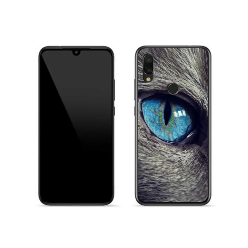 Gelové pouzdro mmCase na mobil Xiaomi Redmi 7 - modré kočičí oko