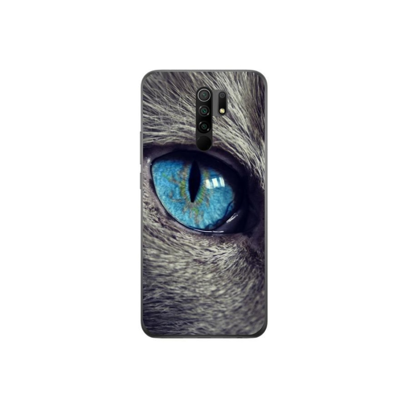 Gelové pouzdro mmCase na mobil Xiaomi Redmi 9 - modré kočičí oko
