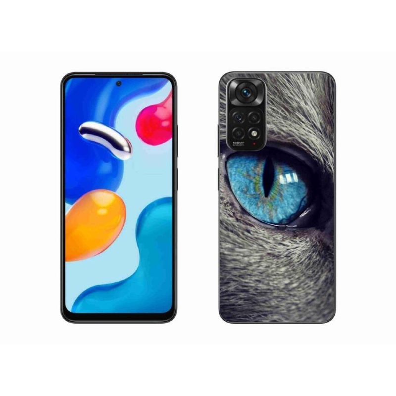 Gelové pouzdro mmCase na mobil Xiaomi Redmi Note 11 4G - modré kočičí oko
