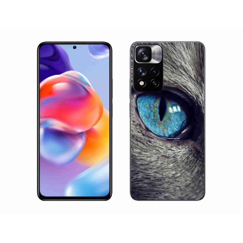 Gelové pouzdro mmCase na mobil Xiaomi Redmi Note 11 Pro+ 5G - modré kočičí oko
