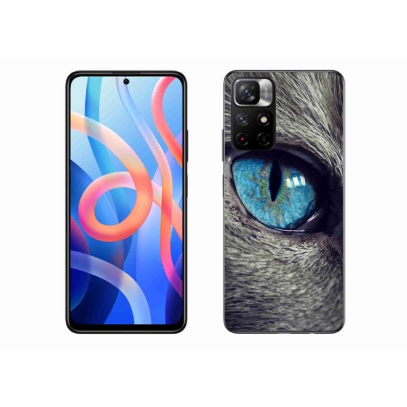 Gelové pouzdro mmCase na mobil Xiaomi Redmi Note 11S 5G - modré kočičí oko