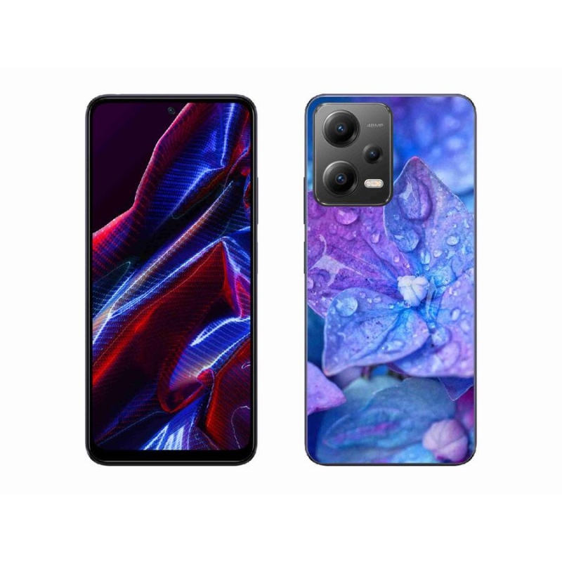 Gelové pouzdro mmCase na mobil Xiaomi Redmi Note 12 5G - fialový květ