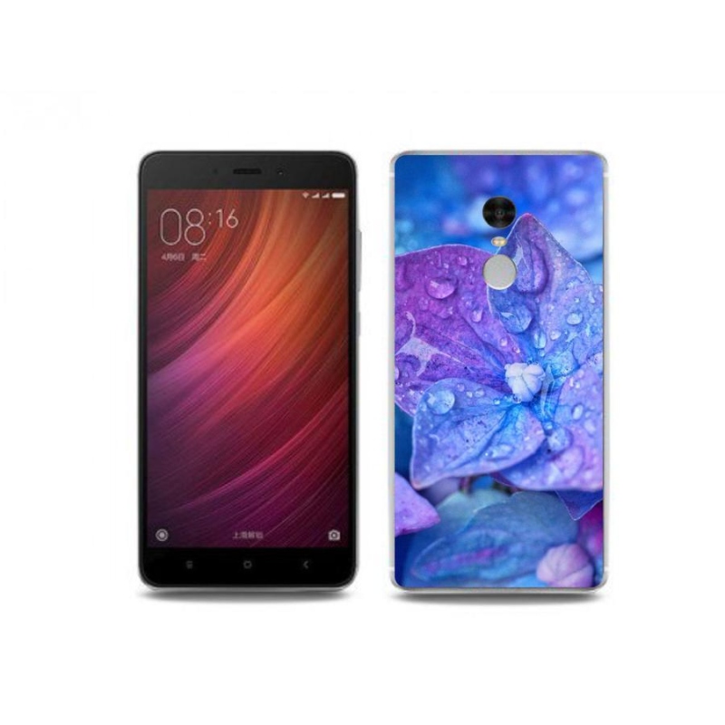 Gelové pouzdro mmCase na mobil Xiaomi Redmi Note 4 - fialový květ