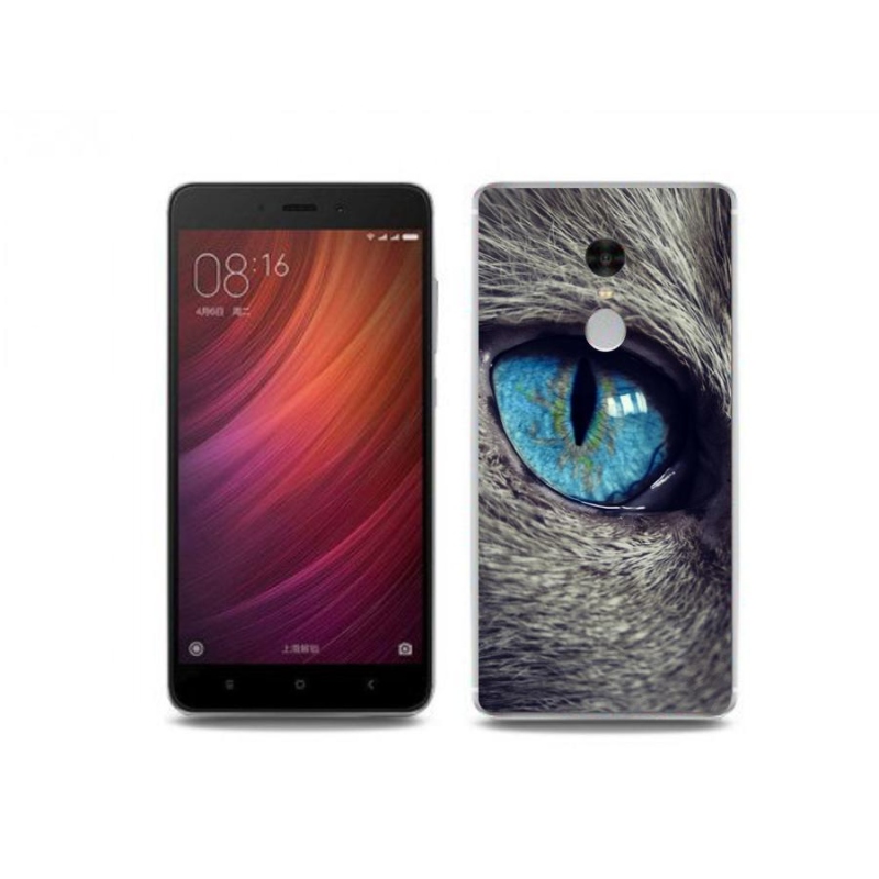Gelové pouzdro mmCase na mobil Xiaomi Redmi Note 4 - modré kočičí oko