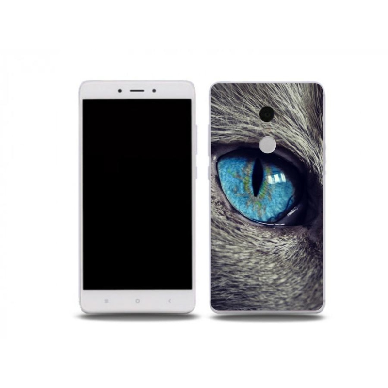 Gelové pouzdro mmCase na mobil Xiaomi Redmi Note 4X - modré kočičí oko